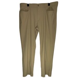 Callaway Mens Golf Pants 38x30 Chinchilla Tan Stretch Waistband CGBSE0T3 NEW